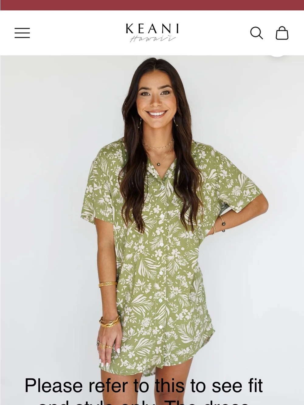 KUSH short sleeve button down shirt or shirtdress - Picture 4 of 6